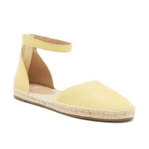 Eileen Fisher Lala Espadrille Flat Sandals Leather Sunbeam Yellow Size 9